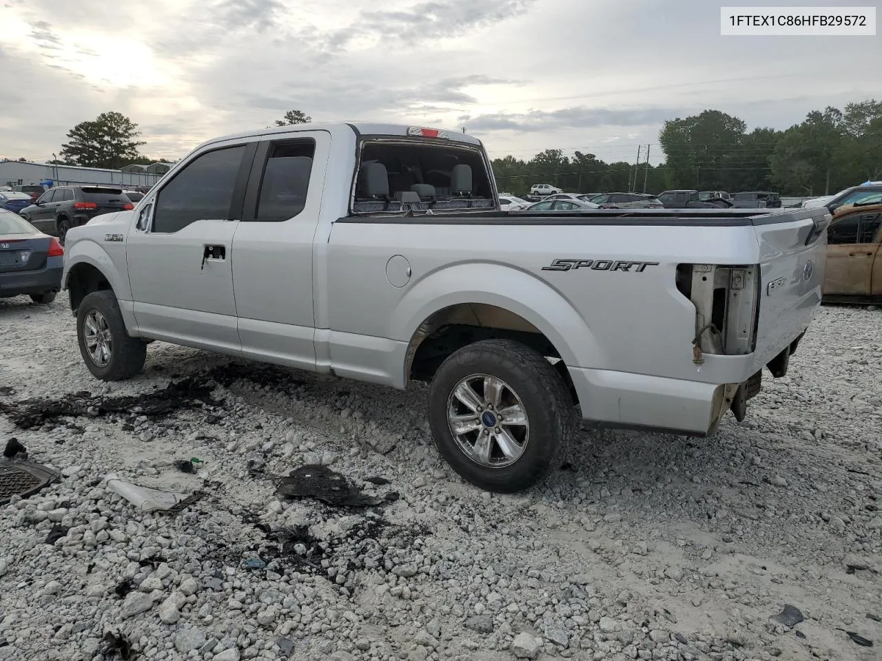 2017 Ford F150 Super Cab VIN: 1FTEX1C86HFB29572 Lot: 70041794