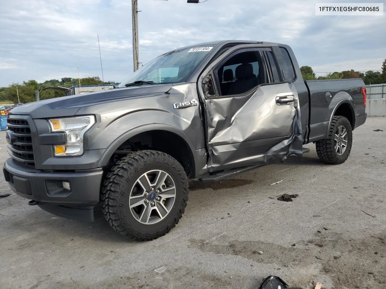 2017 Ford F150 Super Cab VIN: 1FTFX1EG5HFC80685 Lot: 70151104