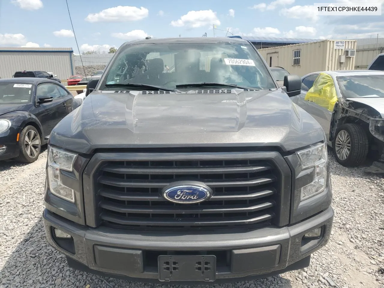 2017 Ford F150 Super Cab VIN: 1FTEX1CP3HKE44439 Lot: 70562904