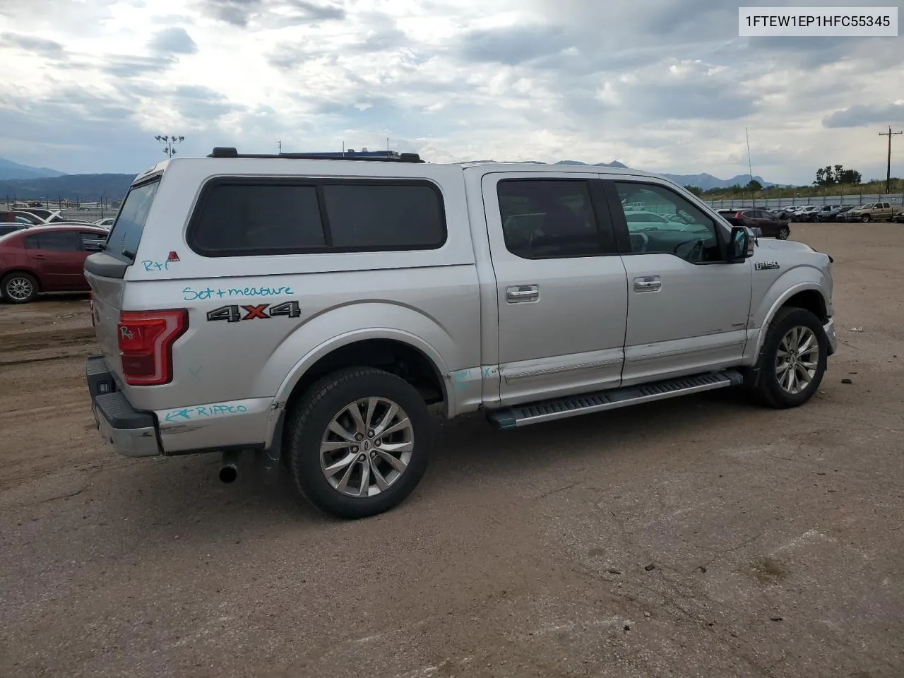 2017 Ford F150 Supercrew VIN: 1FTEW1EP1HFC55345 Lot: 70690484