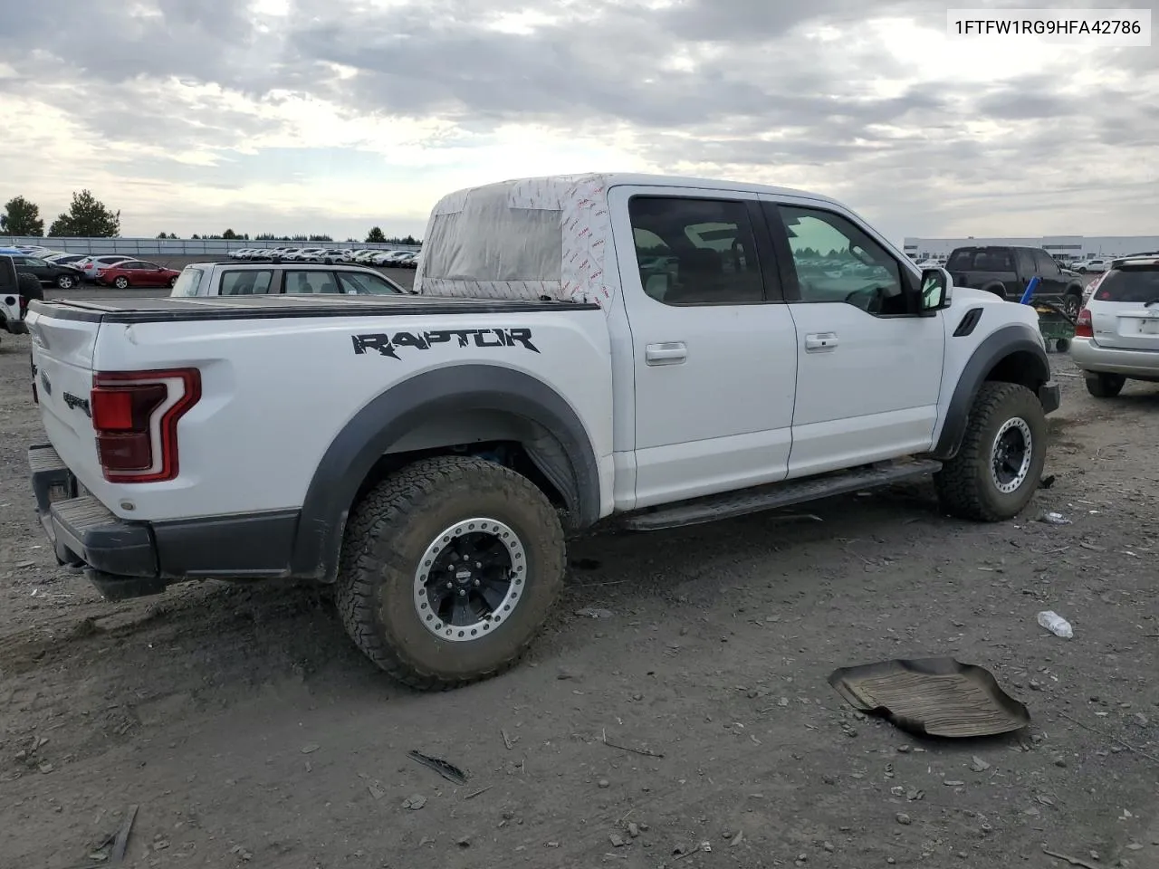 2017 Ford F150 Raptor VIN: 1FTFW1RG9HFA42786 Lot: 70890554