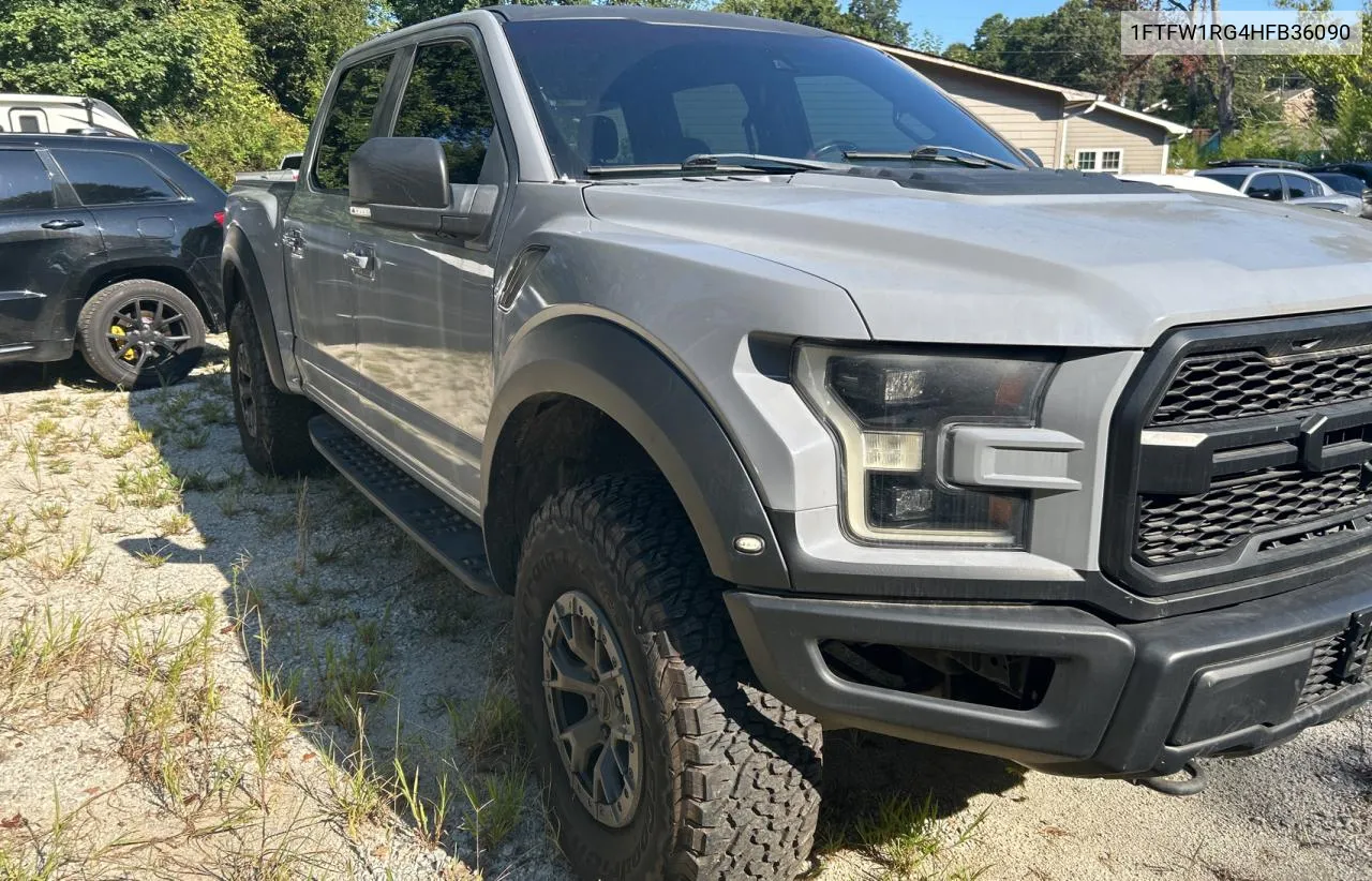 2017 Ford F150 Raptor VIN: 1FTFW1RG4HFB36090 Lot: 70980294