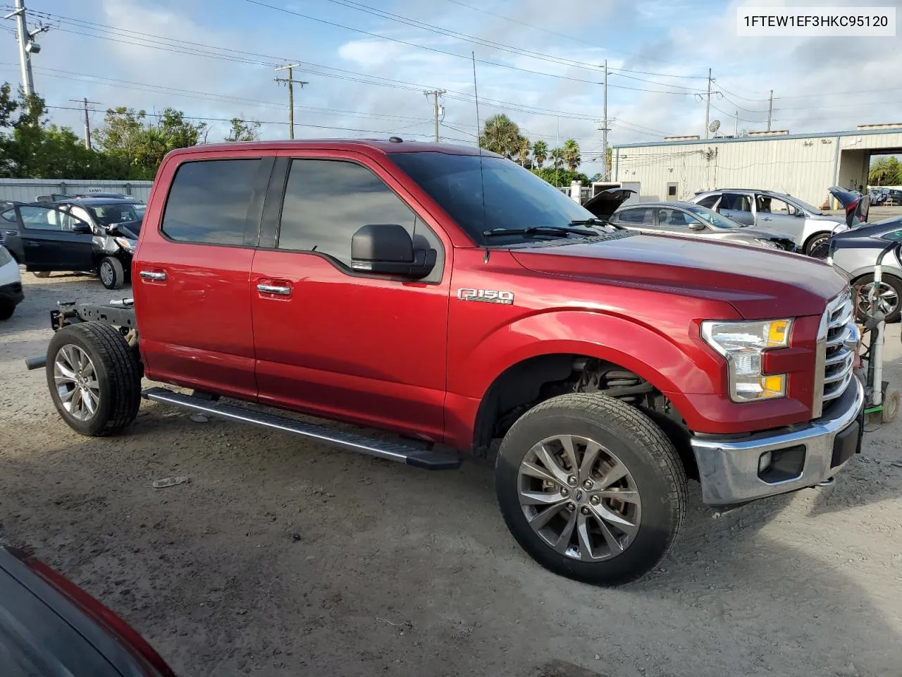 2017 Ford F150 Supercrew VIN: 1FTEW1EF3HKC95120 Lot: 71289164