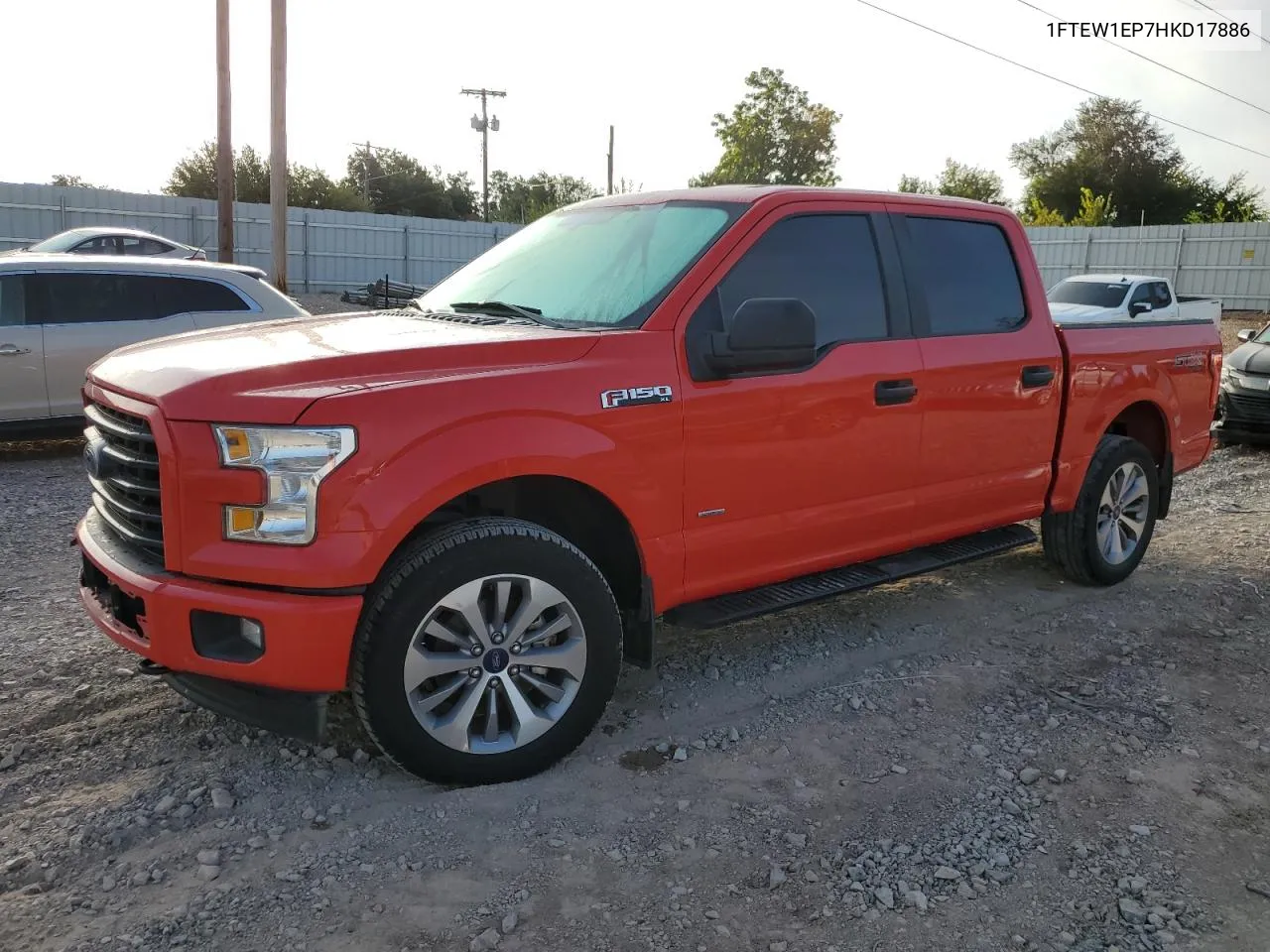 2017 Ford F150 Supercrew VIN: 1FTEW1EP7HKD17886 Lot: 71479984