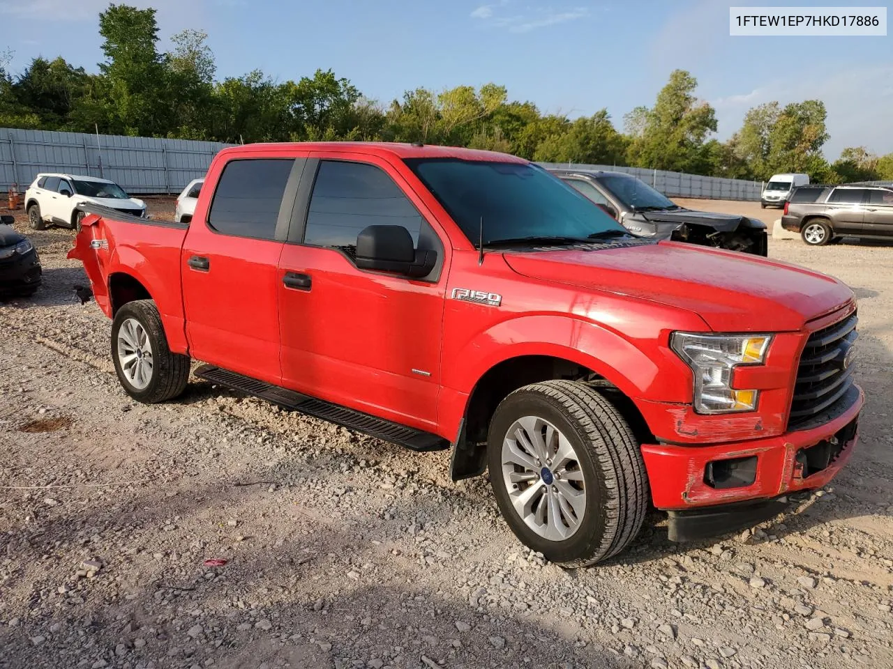 2017 Ford F150 Supercrew VIN: 1FTEW1EP7HKD17886 Lot: 71479984