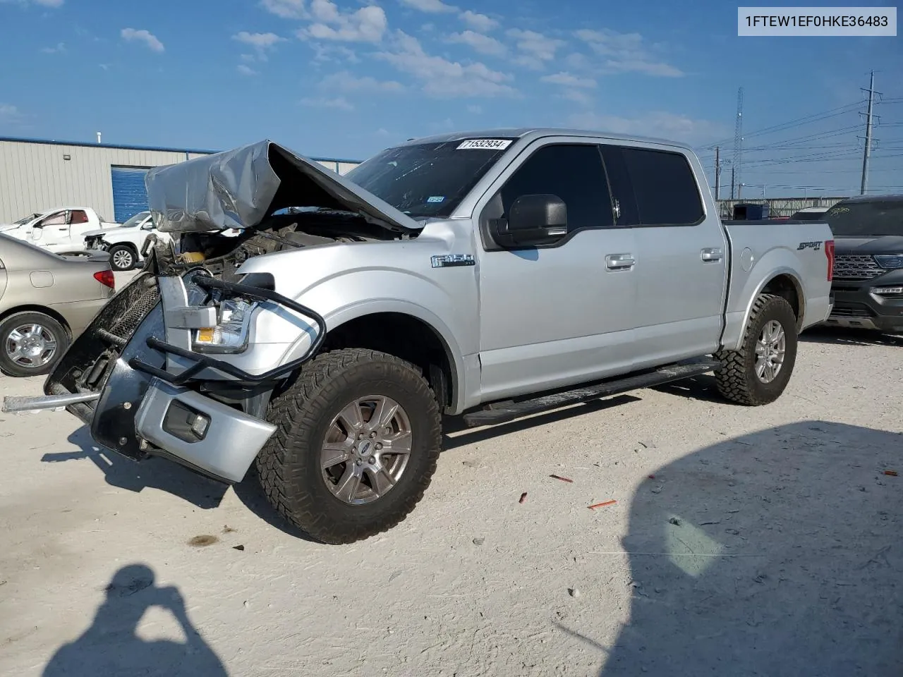 2017 Ford F150 Supercrew VIN: 1FTEW1EF0HKE36483 Lot: 71532934