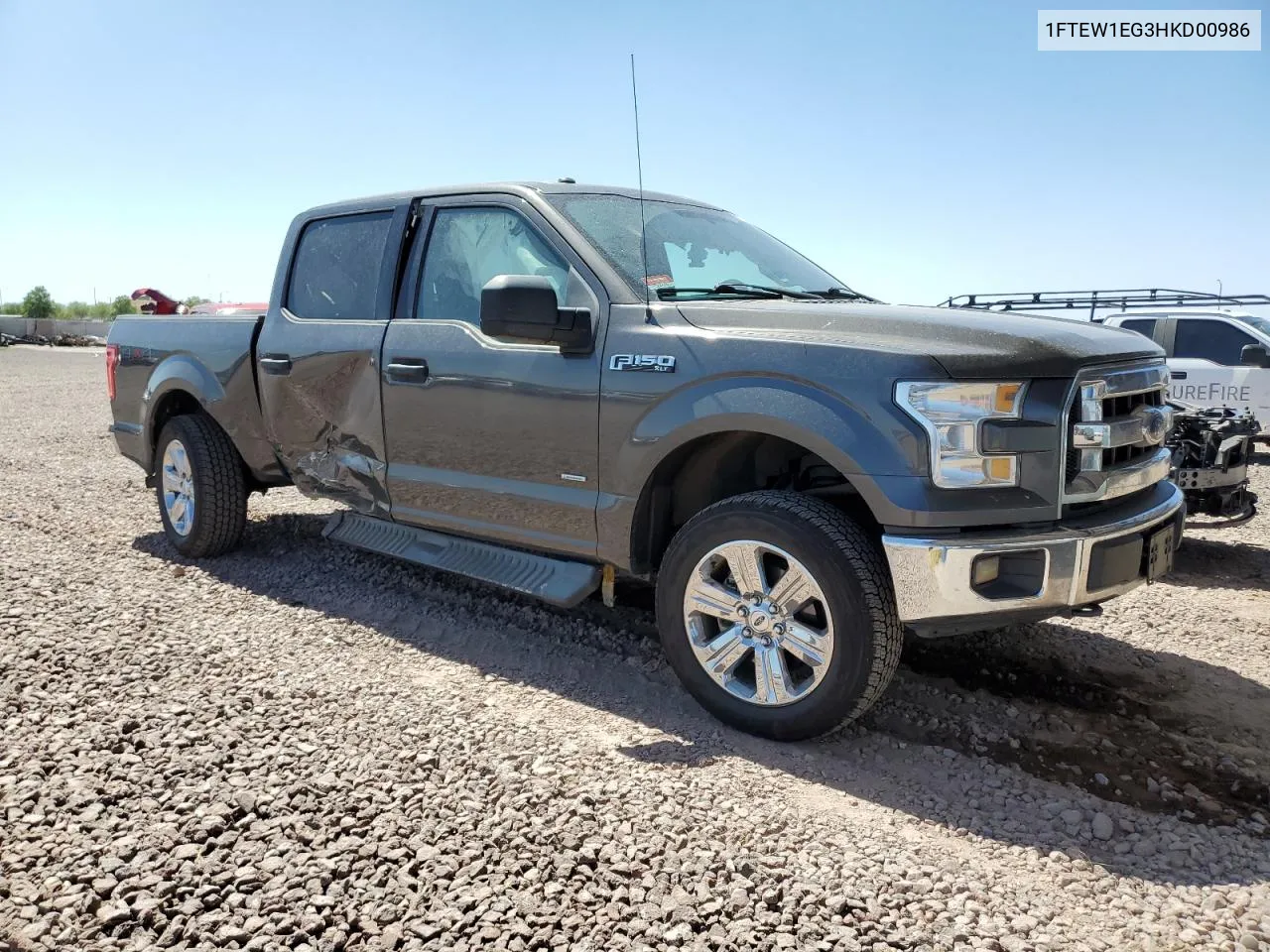 2017 Ford F150 Supercrew VIN: 1FTEW1EG3HKD00986 Lot: 71741674