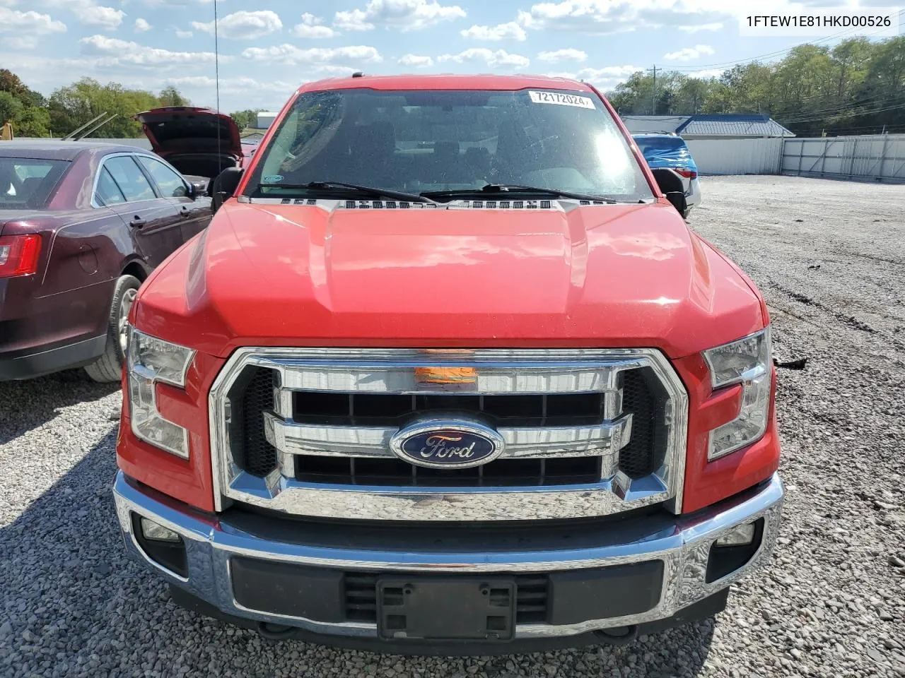 2017 Ford F150 Supercrew VIN: 1FTEW1E81HKD00526 Lot: 72172024