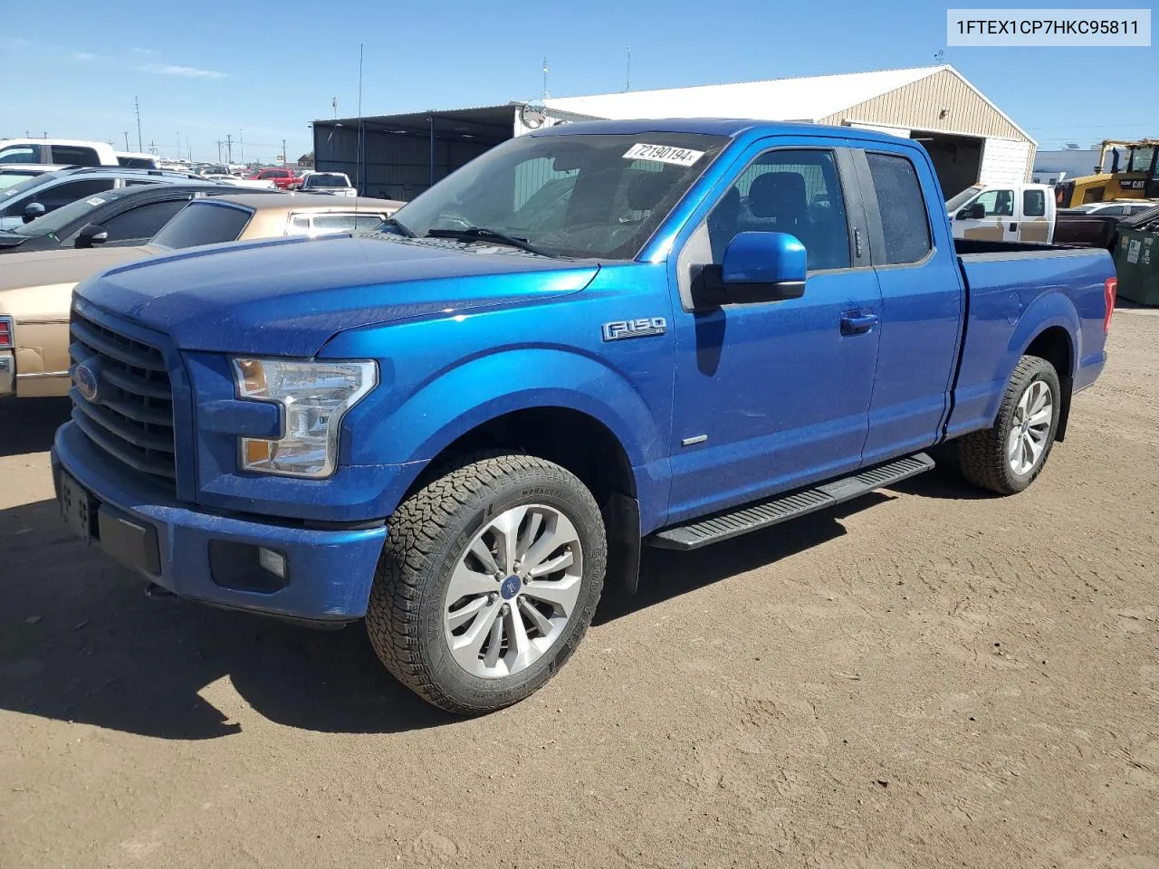 2017 Ford F150 Super Cab VIN: 1FTEX1CP7HKC95811 Lot: 72190194