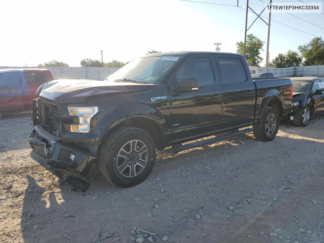 2017 Ford F150 Supercrew VIN: 1FTEW1EP3HKC33354 Lot: 72195324