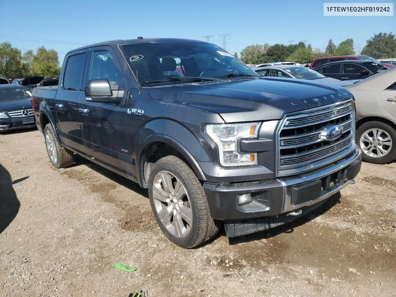 2017 Ford F150 Supercrew VIN: 1FTEW1EG2HFB19242 Lot: 72259034