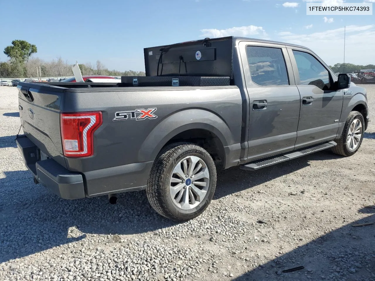 2017 Ford F150 Supercrew VIN: 1FTEW1CP5HKC74393 Lot: 72346514