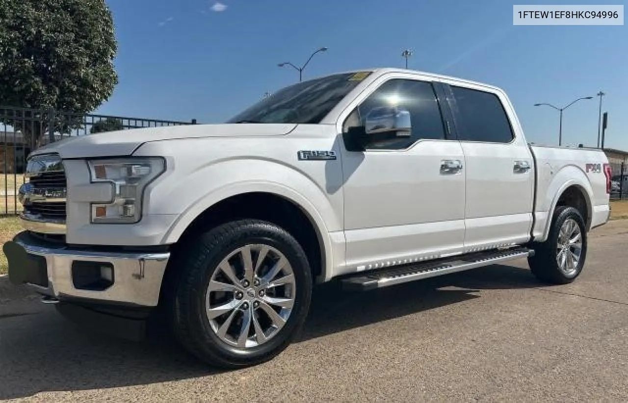 2017 Ford F150 Supercrew VIN: 1FTEW1EF8HKC94996 Lot: 72357734