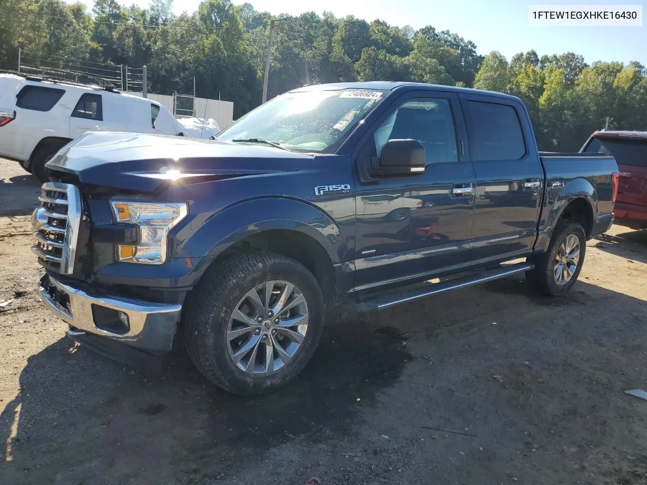 2017 Ford F150 Supercrew VIN: 1FTEW1EGXHKE16430 Lot: 72406924