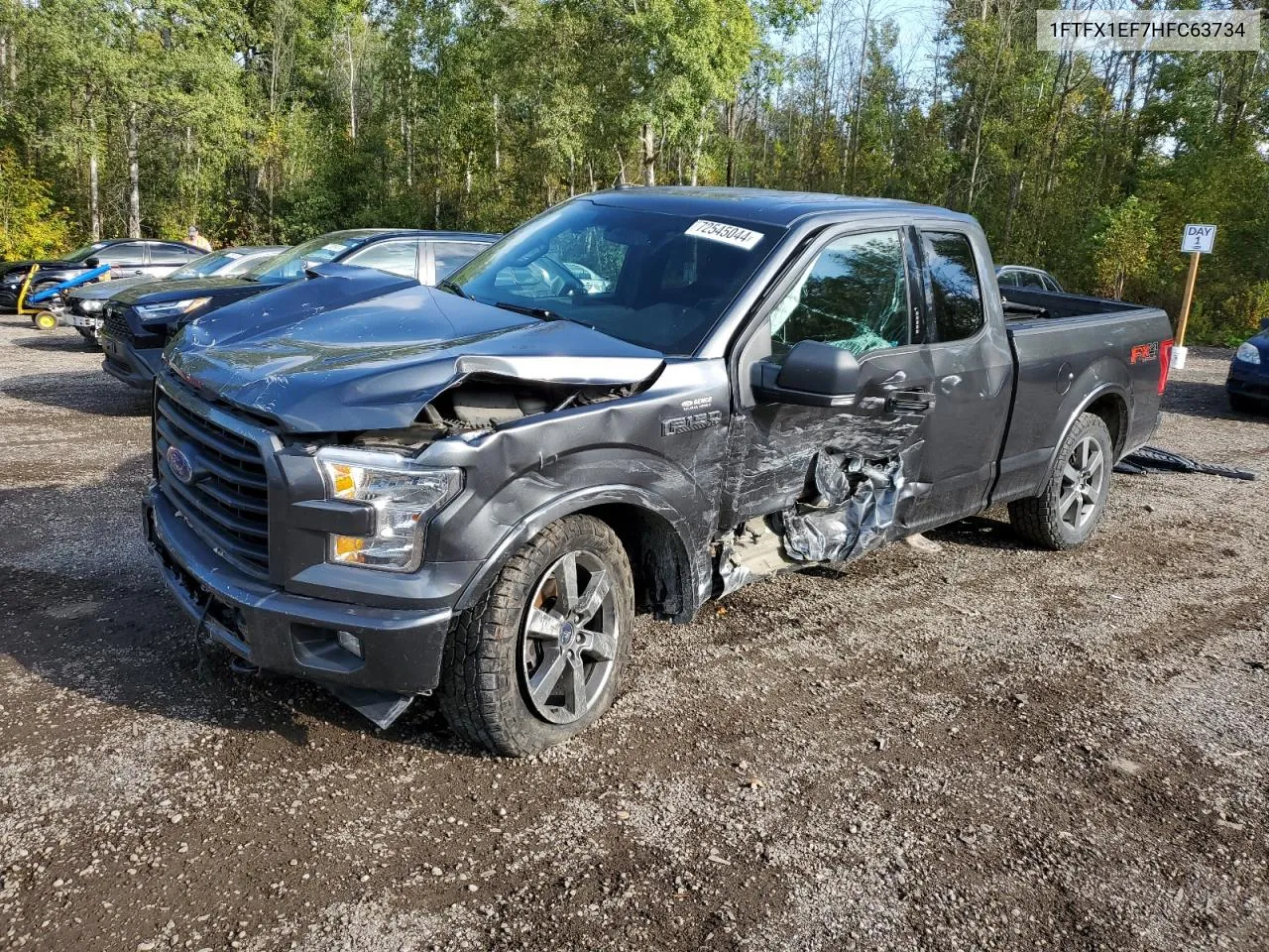 2017 Ford F150 Super Cab VIN: 1FTFX1EF7HFC63734 Lot: 72545044