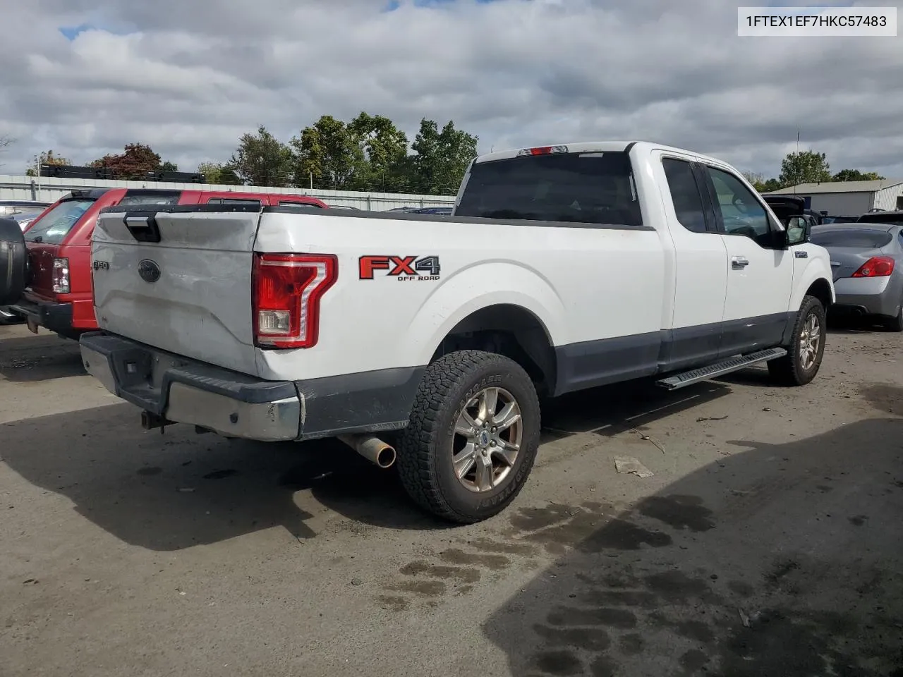 2017 Ford F150 Super Cab VIN: 1FTEX1EF7HKC57483 Lot: 72585374