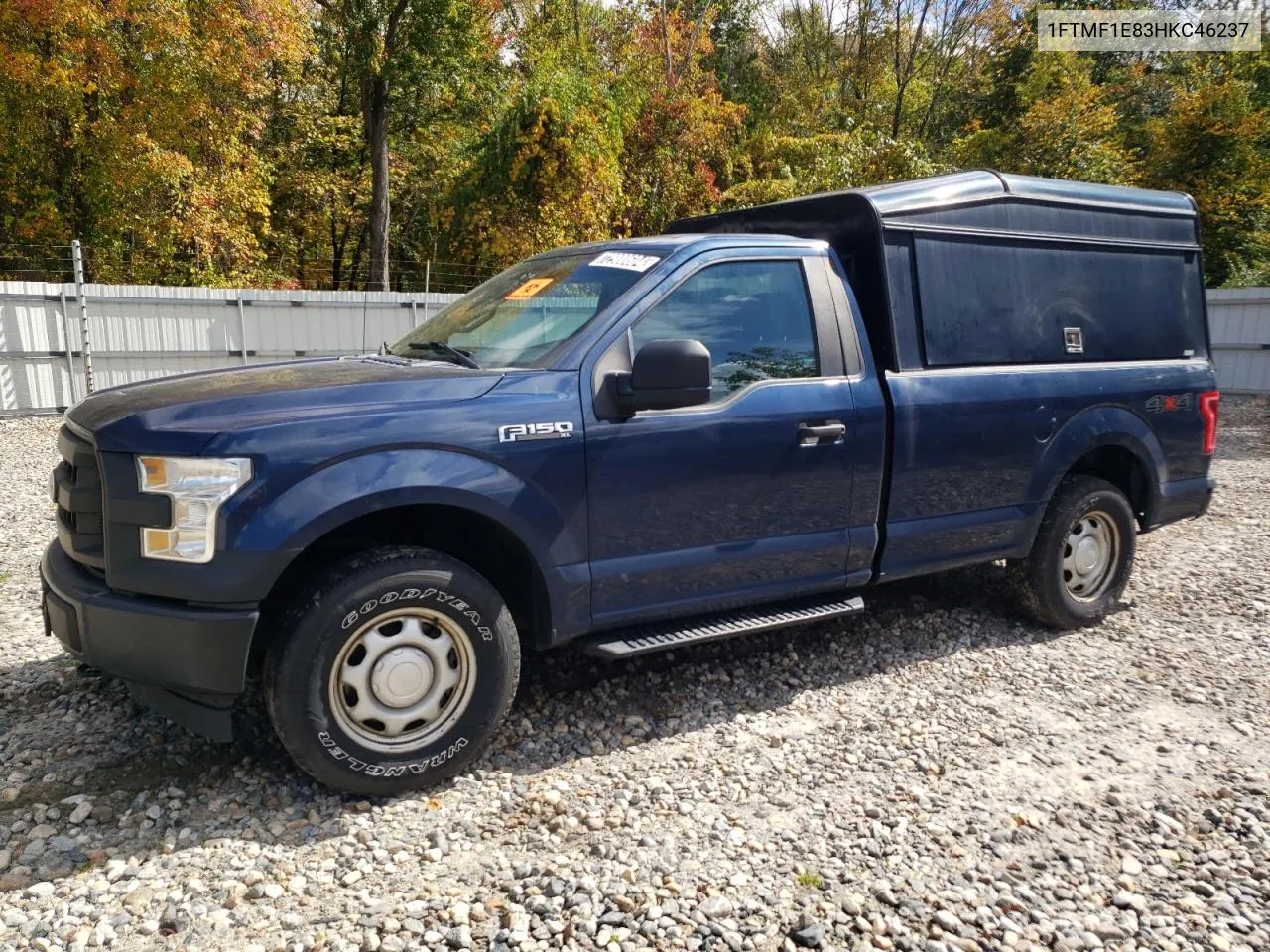 2017 Ford F150 VIN: 1FTMF1E83HKC46237 Lot: 72900604