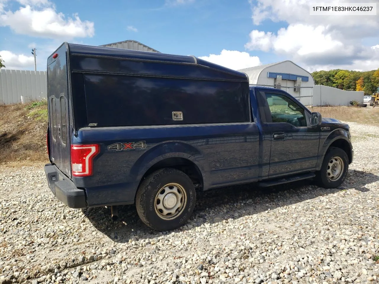 2017 Ford F150 VIN: 1FTMF1E83HKC46237 Lot: 72900604