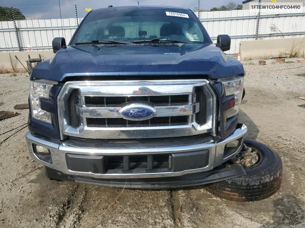 2017 Ford F150 Supercrew VIN: 1FTEW1CG4HFC04490 Lot: 72916964