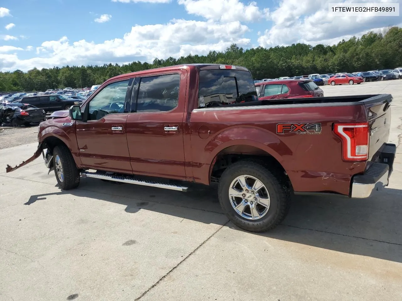 2017 Ford F150 Supercrew VIN: 1FTEW1EG2HFB49891 Lot: 72921644