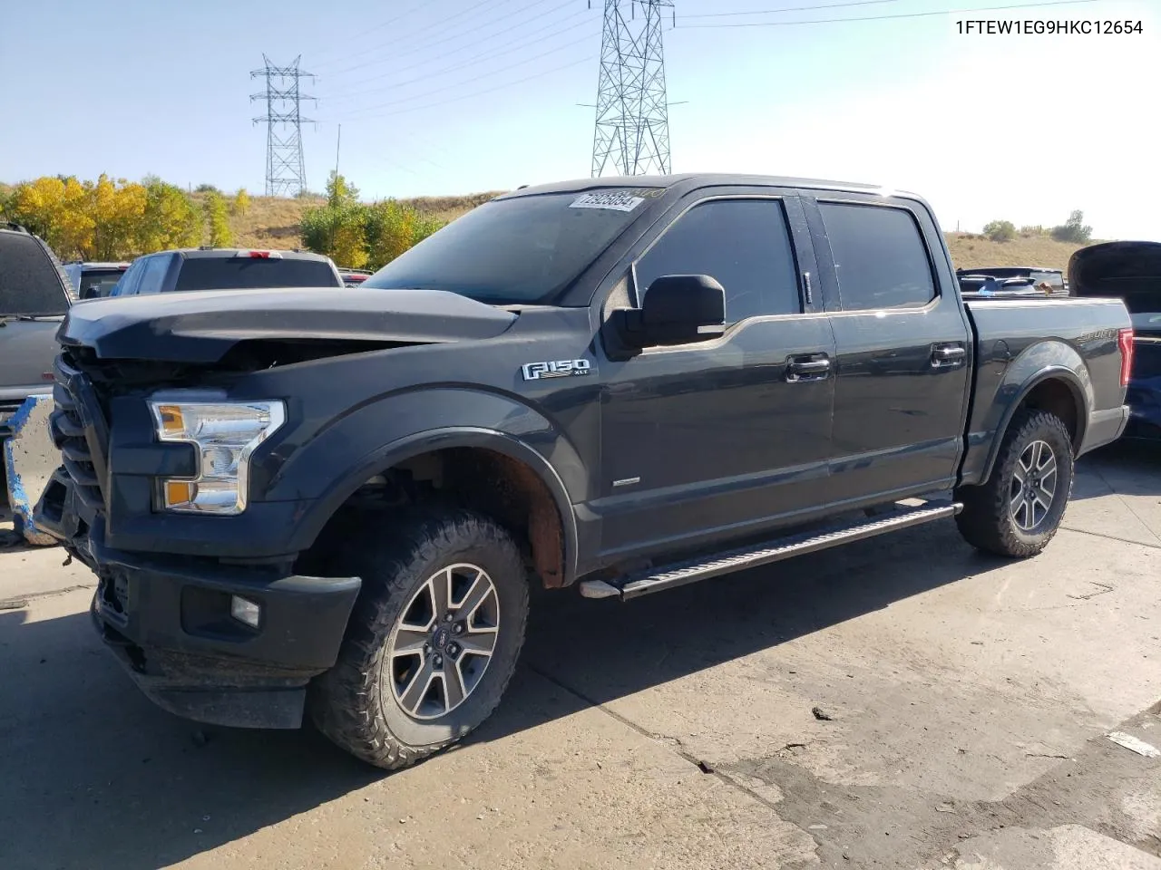 2017 Ford F150 Supercrew VIN: 1FTEW1EG9HKC12654 Lot: 72925054