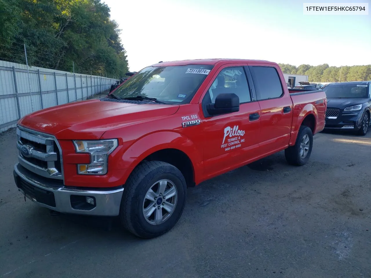 2017 Ford F150 Supercrew VIN: 1FTEW1EF5HKC65794 Lot: 73113074