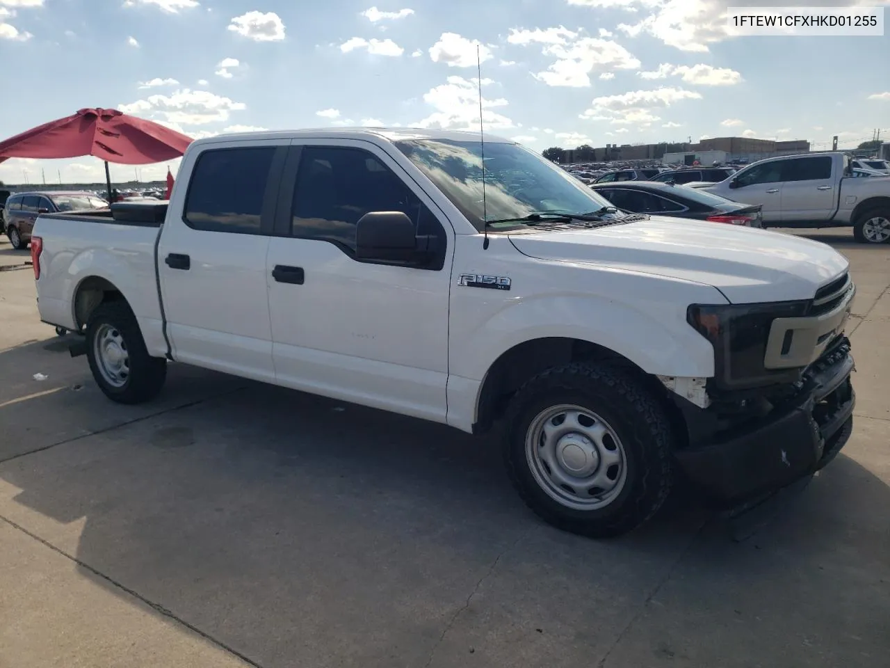 2017 Ford F150 Supercrew VIN: 1FTEW1CFXHKD01255 Lot: 73113894