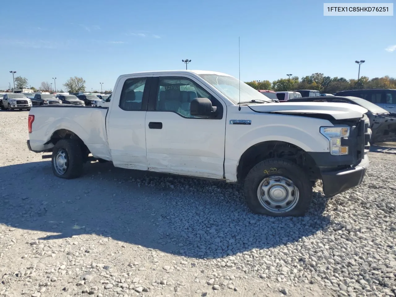 2017 Ford F150 Super Cab VIN: 1FTEX1C85HKD76251 Lot: 73254114