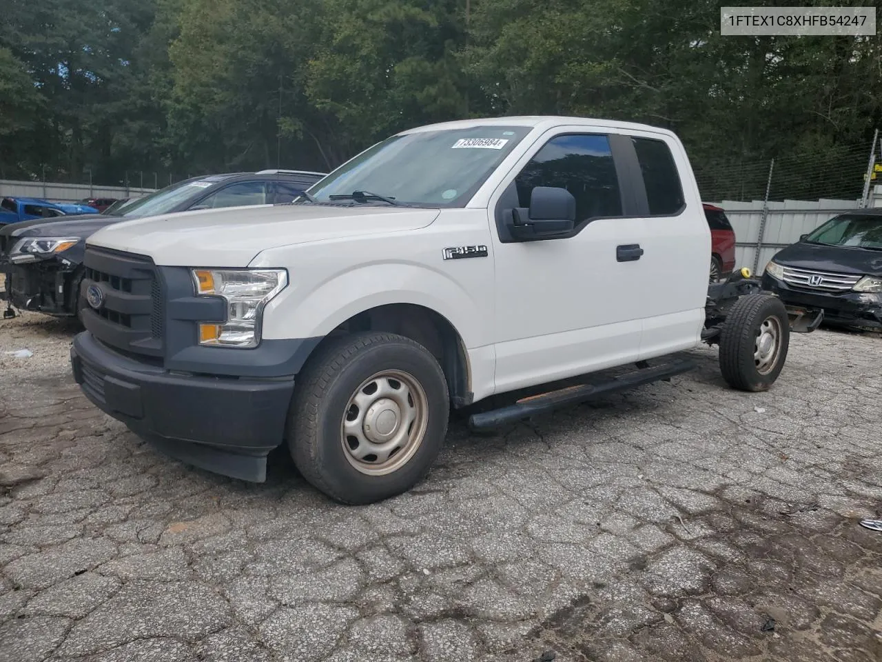 2017 Ford F150 Super Cab VIN: 1FTEX1C8XHFB54247 Lot: 73306984