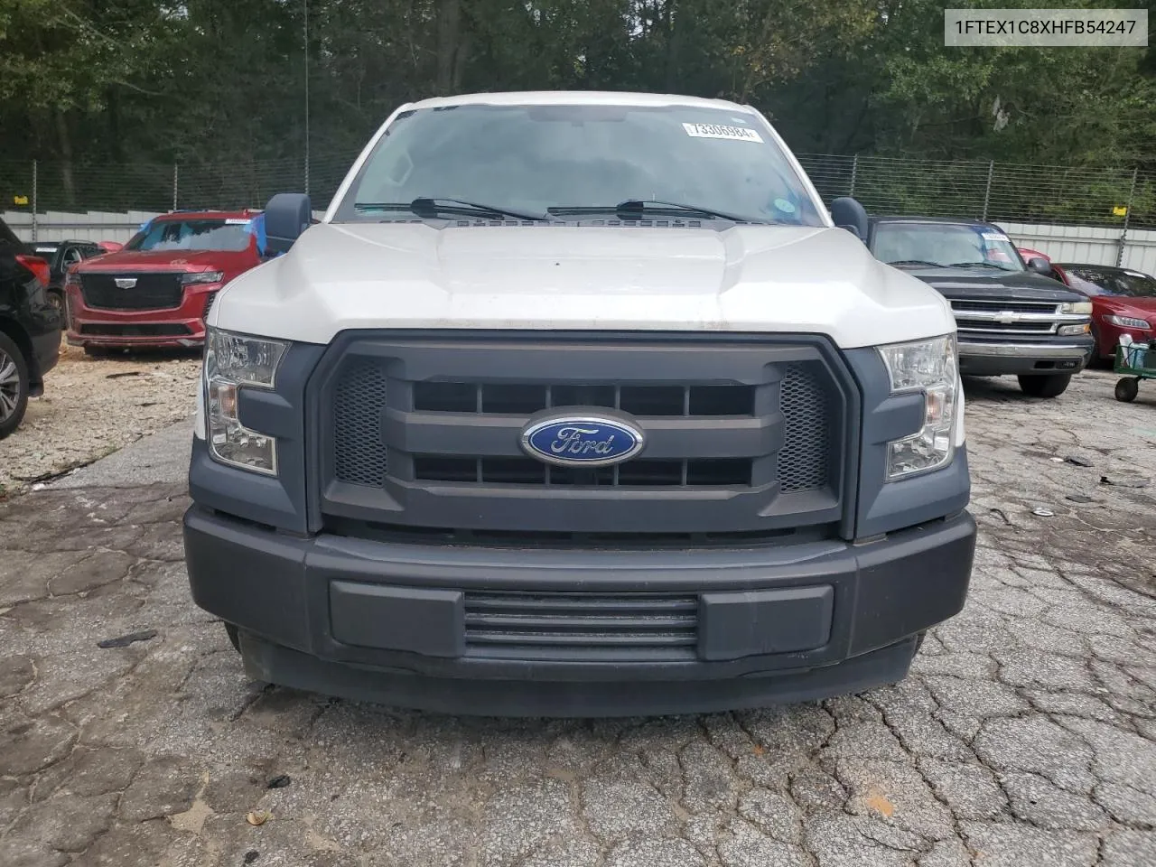 2017 Ford F150 Super Cab VIN: 1FTEX1C8XHFB54247 Lot: 73306984