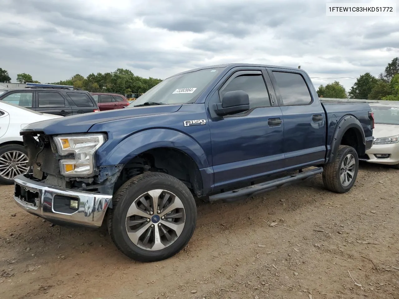 2017 Ford F150 Supercrew VIN: 1FTEW1C83HKD51772 Lot: 73383984