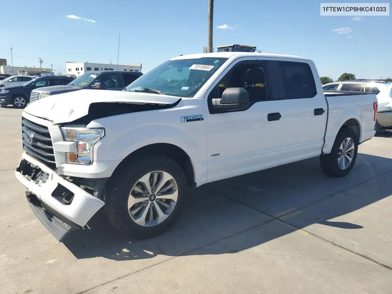 2017 Ford F150 Supercrew VIN: 1FTEW1CP8HKC41033 Lot: 73515934