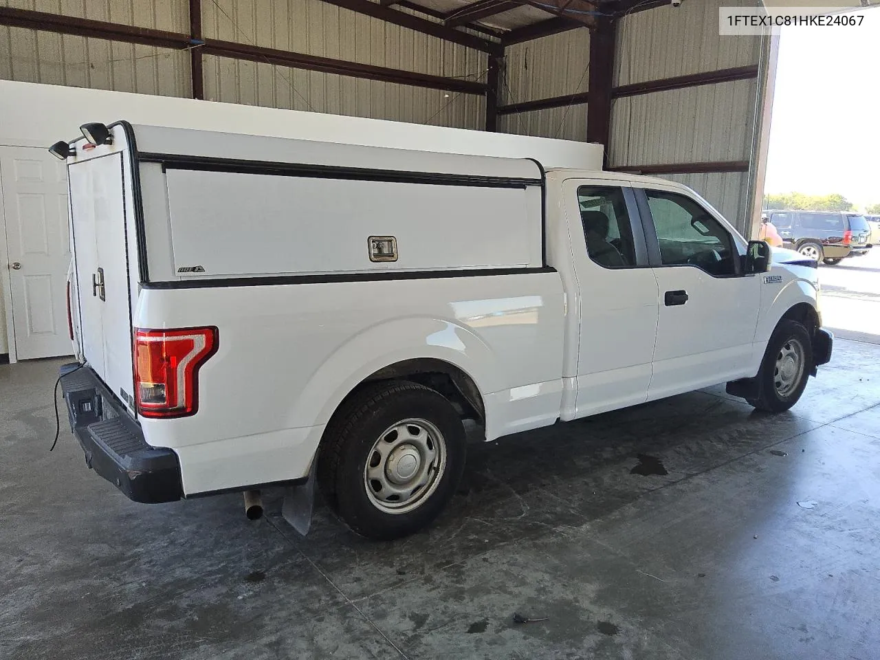 2017 Ford F150 Super Cab VIN: 1FTEX1C81HKE24067 Lot: 73551744