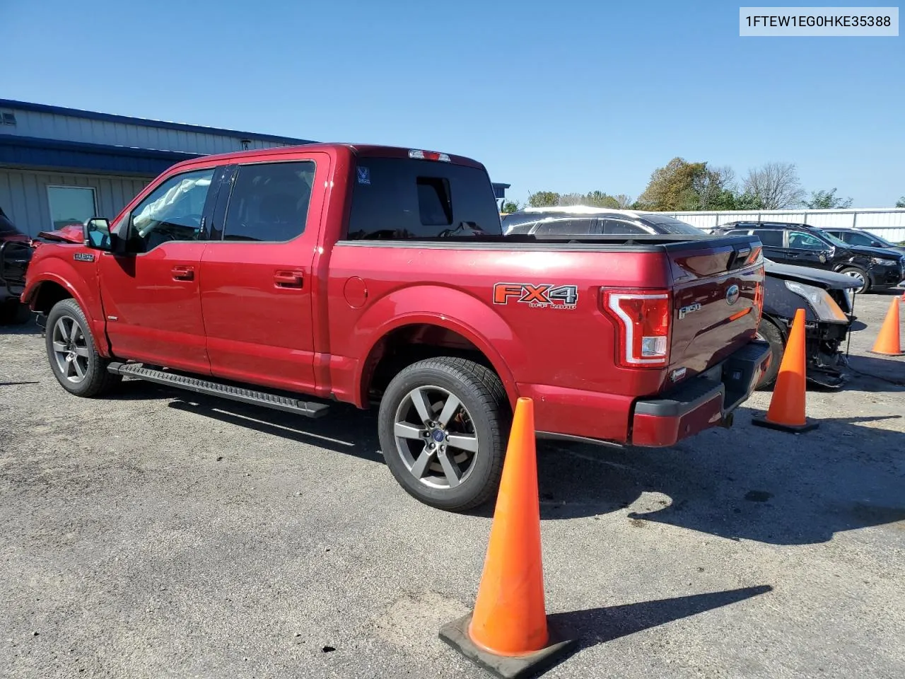 2017 Ford F150 Supercrew VIN: 1FTEW1EG0HKE35388 Lot: 73642724