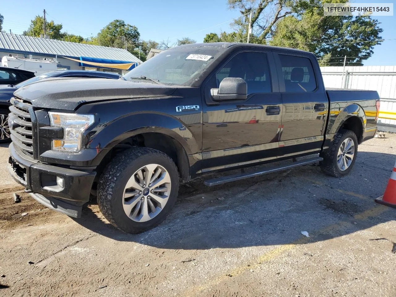 2017 Ford F150 Supercrew VIN: 1FTEW1EF4HKE15443 Lot: 73710424