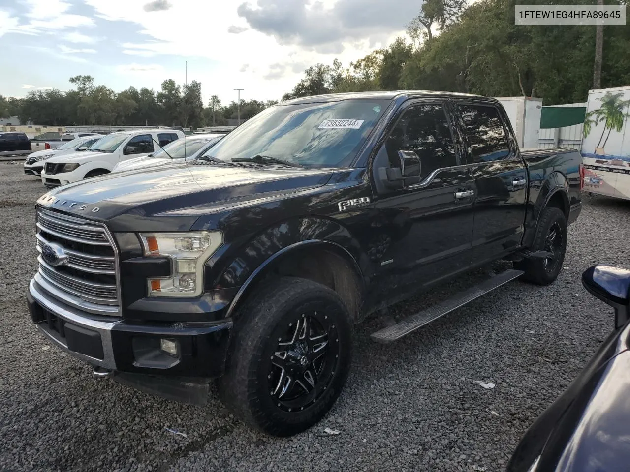 2017 Ford F150 Supercrew VIN: 1FTEW1EG4HFA89645 Lot: 73832244