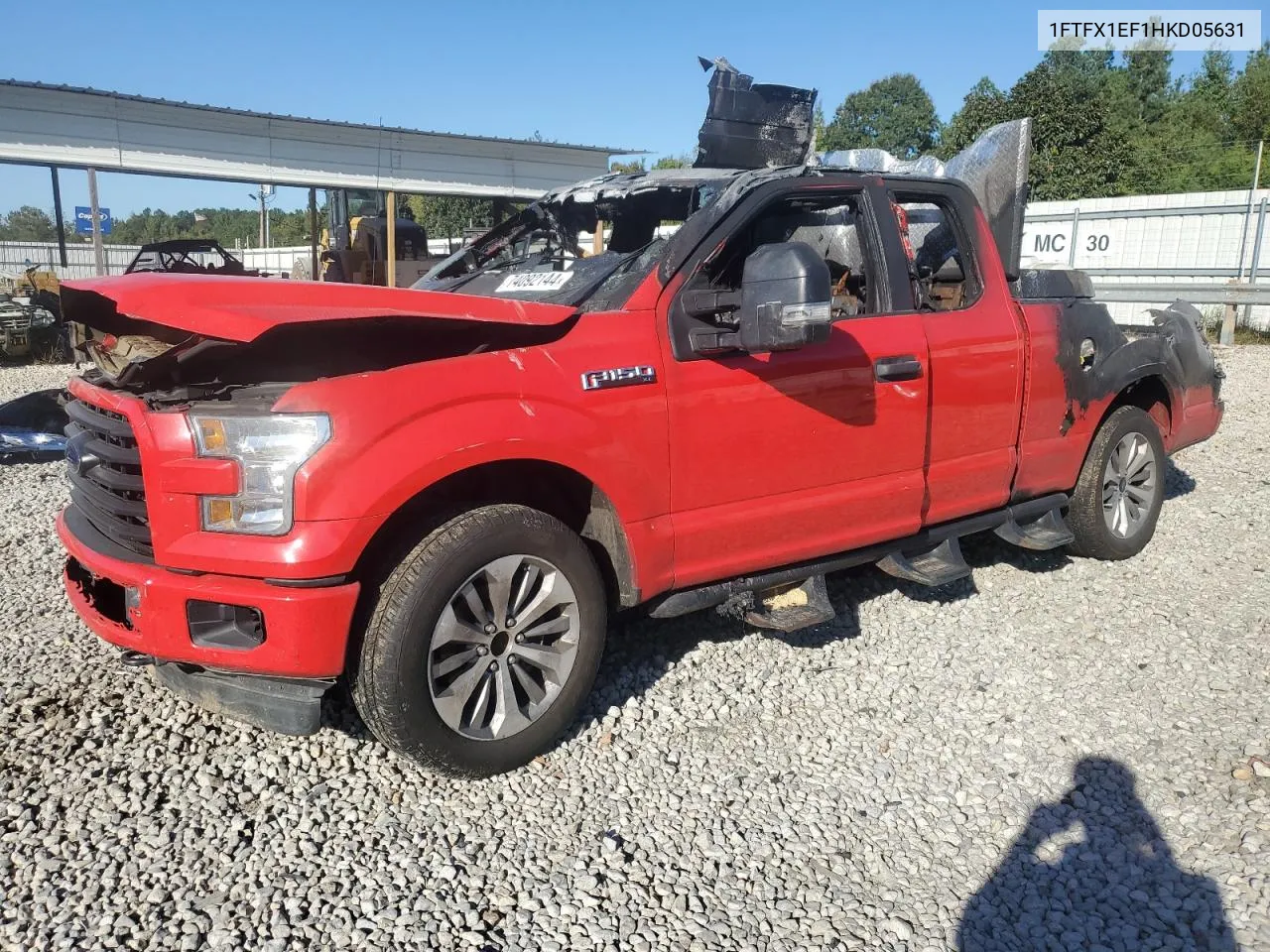 2017 Ford F150 Super Cab VIN: 1FTFX1EF1HKD05631 Lot: 74092144