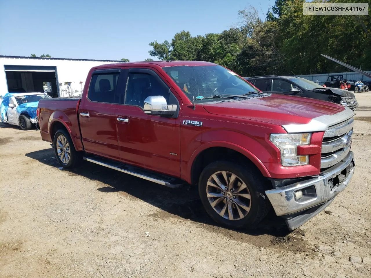 2017 Ford F150 Supercrew VIN: 1FTEW1CG3HFA41167 Lot: 74136924