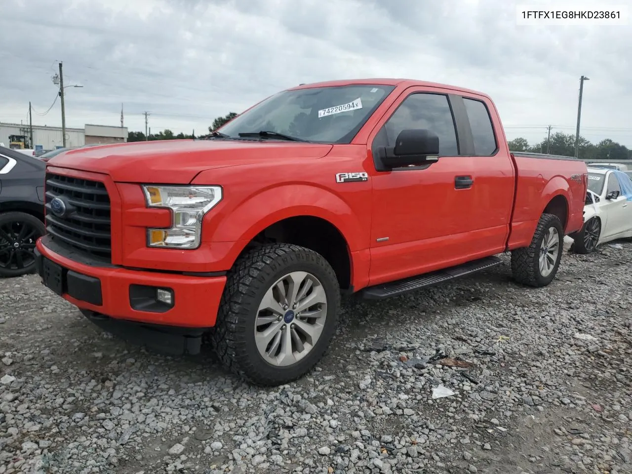 2017 Ford F150 Super Cab VIN: 1FTFX1EG8HKD23861 Lot: 74220594