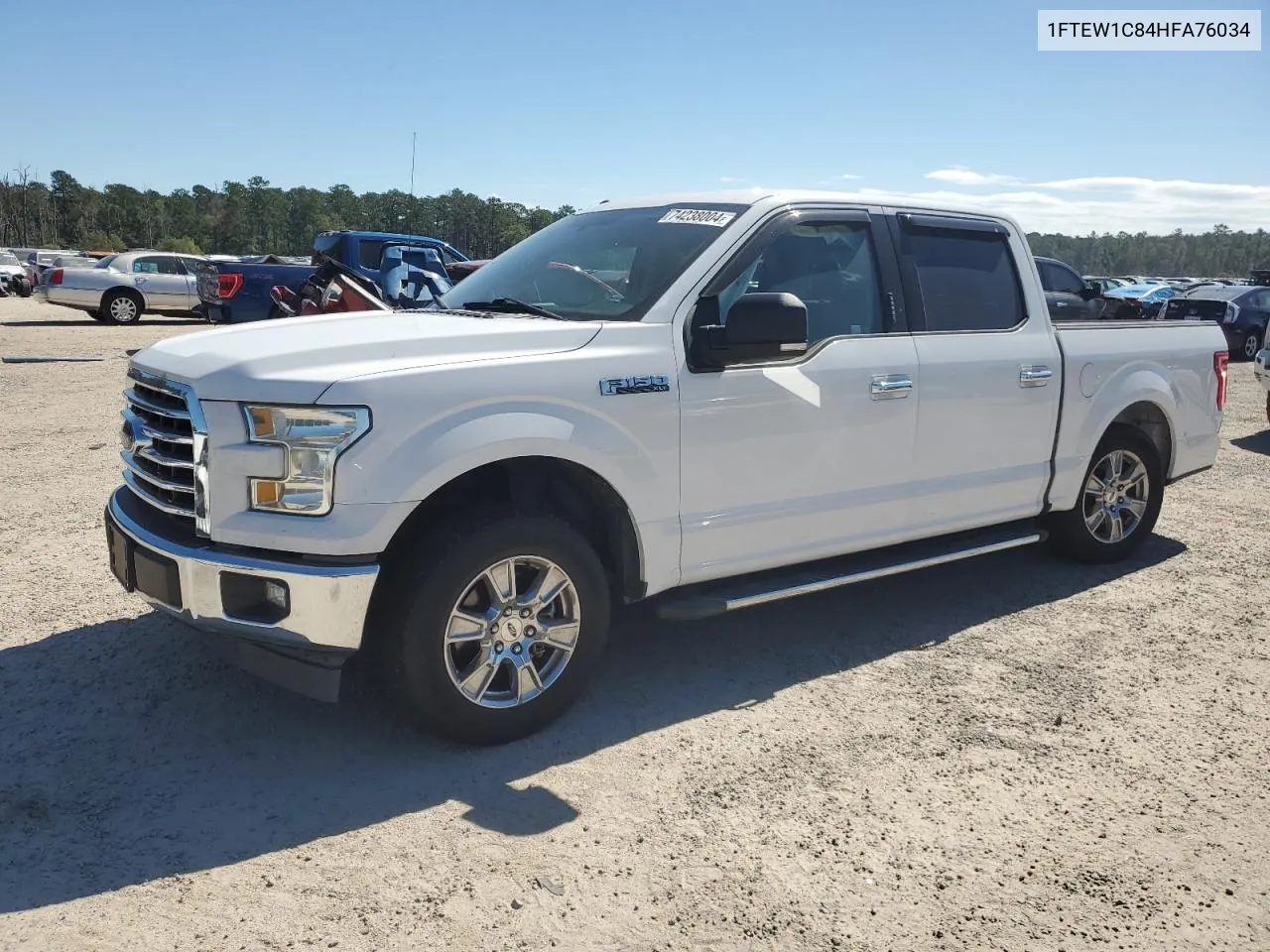 2017 Ford F150 Supercrew VIN: 1FTEW1C84HFA76034 Lot: 74238004