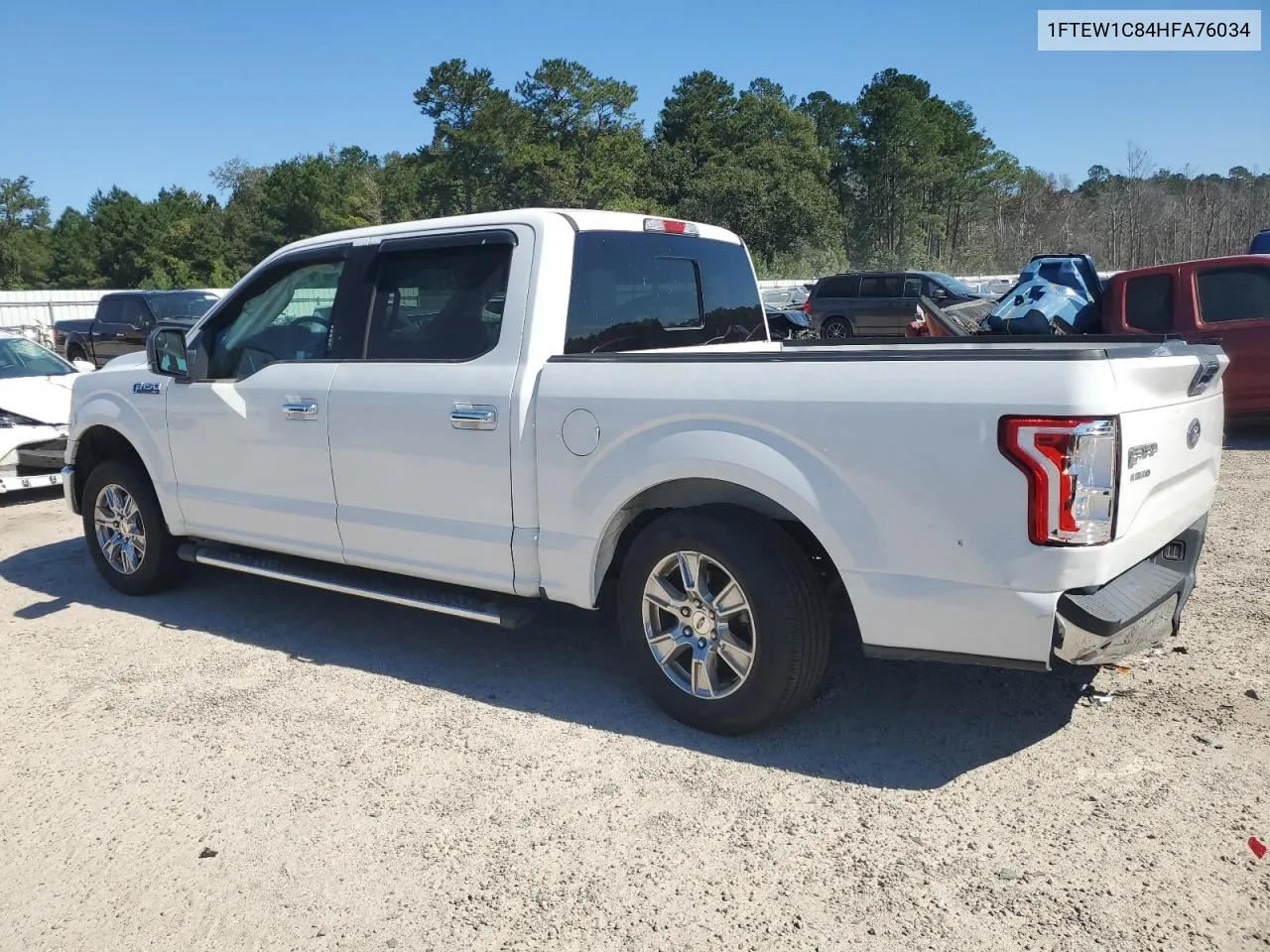 2017 Ford F150 Supercrew VIN: 1FTEW1C84HFA76034 Lot: 74238004