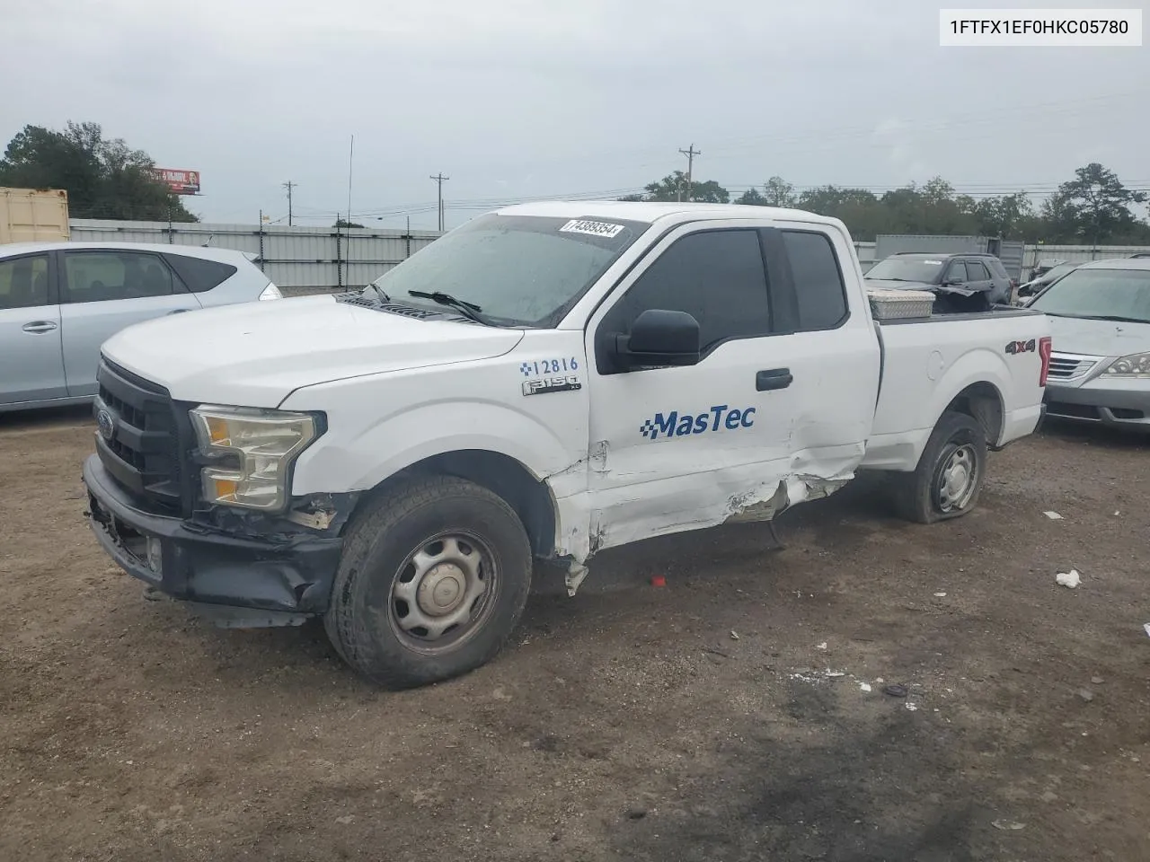 2017 Ford F150 Super Cab VIN: 1FTFX1EF0HKC05780 Lot: 74389354