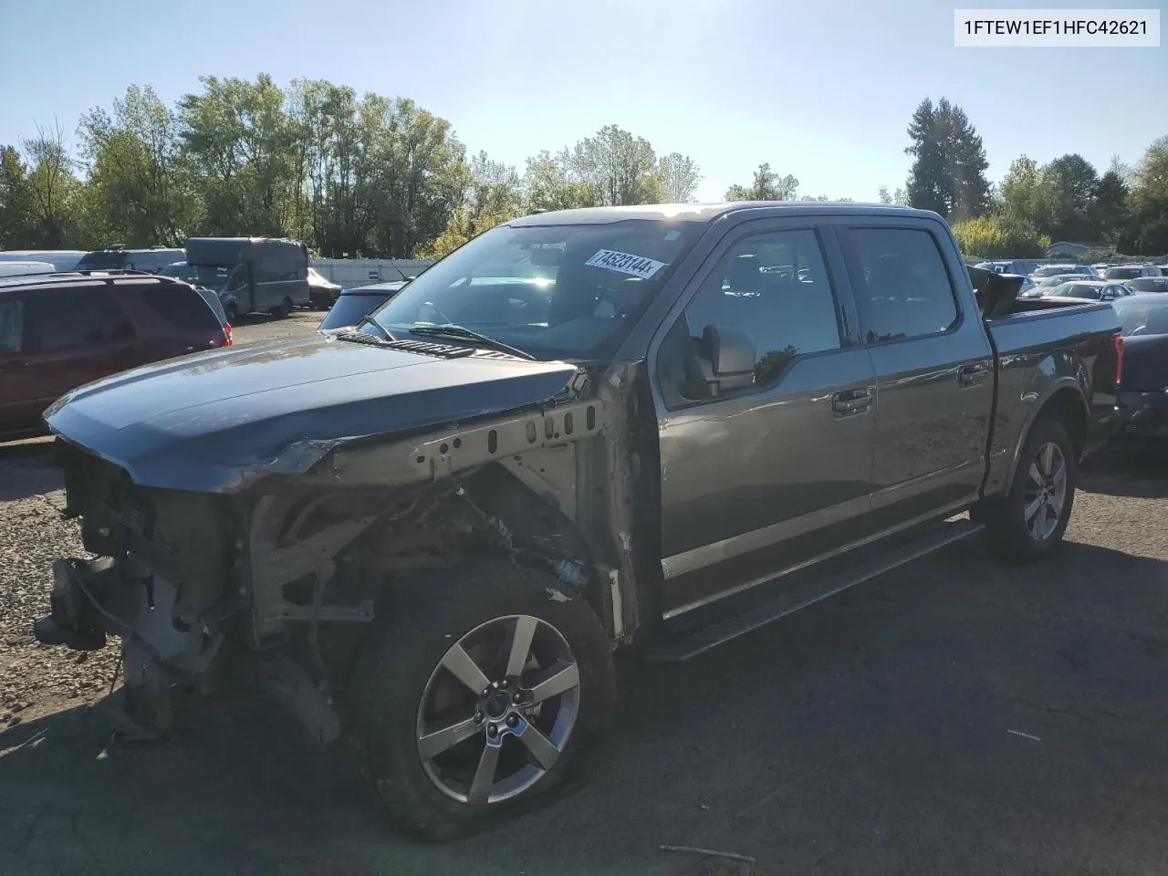 2017 Ford F150 Supercrew VIN: 1FTEW1EF1HFC42621 Lot: 74523144