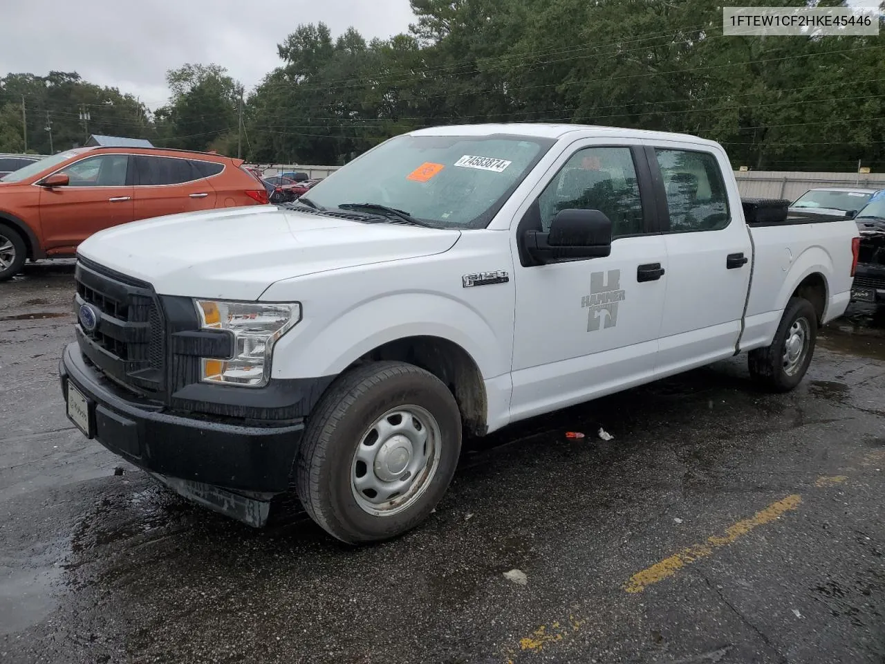 2017 Ford F150 Supercrew VIN: 1FTEW1CF2HKE45446 Lot: 74583874