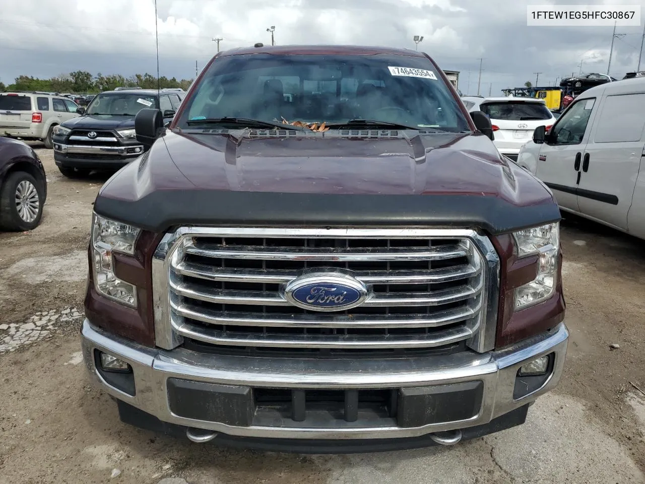 2017 Ford F150 Supercrew VIN: 1FTEW1EG5HFC30867 Lot: 74643554