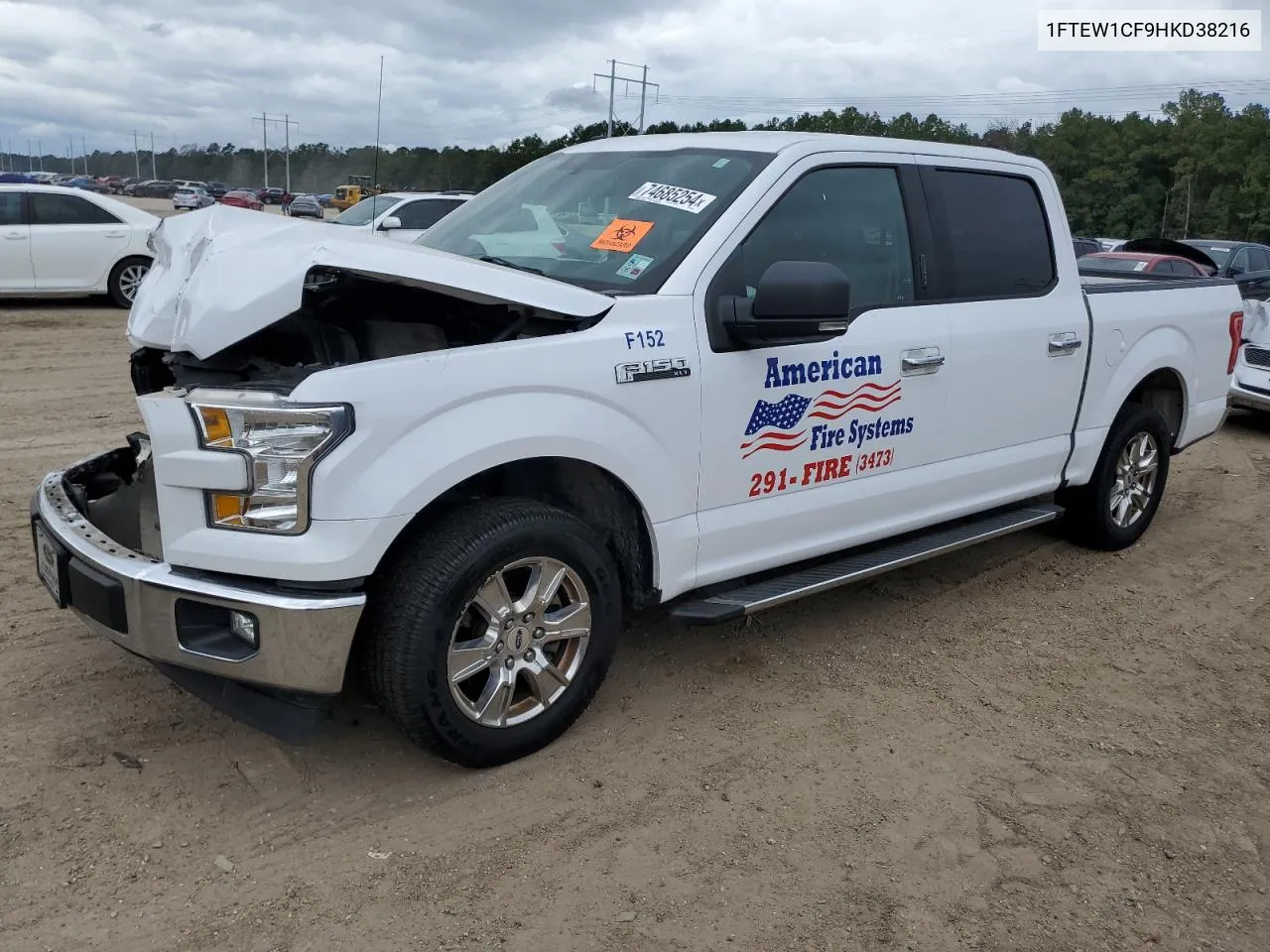 2017 Ford F150 Supercrew VIN: 1FTEW1CF9HKD38216 Lot: 74685254