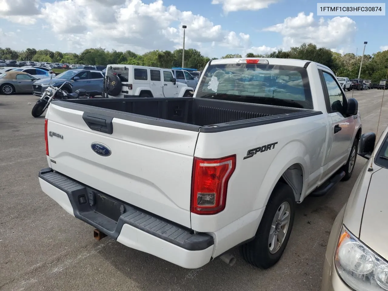 2017 Ford F150 VIN: 1FTMF1C83HFC30874 Lot: 74711074