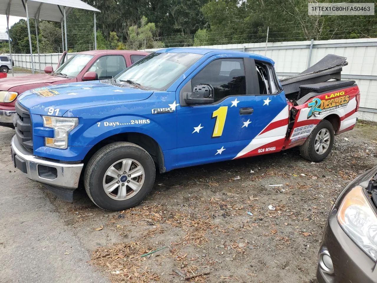 2017 Ford F150 Super Cab VIN: 1FTEX1C80HFA50463 Lot: 74851764