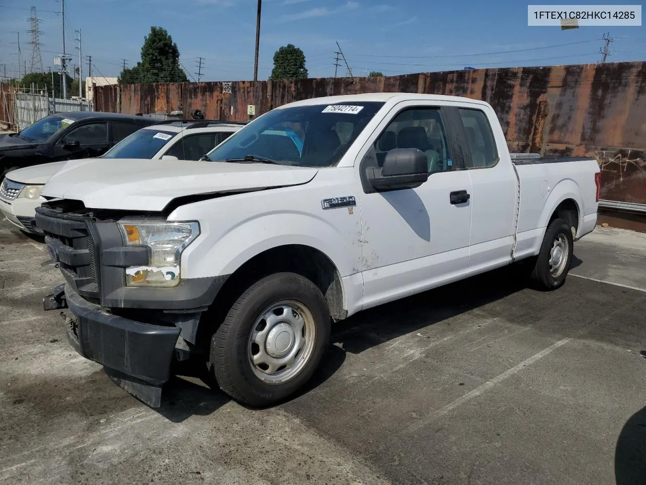 2017 Ford F150 Super Cab VIN: 1FTEX1C82HKC14285 Lot: 75042714