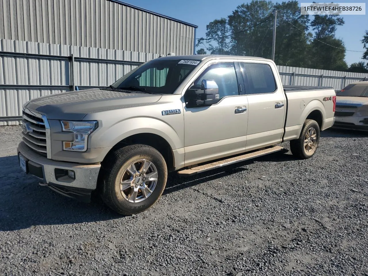 2017 Ford F150 Supercrew VIN: 1FTFW1EF4HFB38726 Lot: 75081654